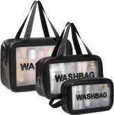 Washbag Pouch Bag for Home & Travel, Toiletry Bag for Women (Black)